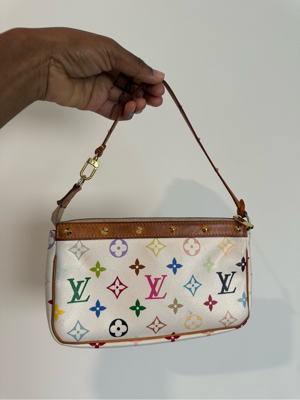 Louis Vuitton x Murakami White Multicolor Monogram Pochette
